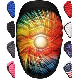 Exxact Sports Defender Baseball Elbow Guard, Batters Softball Elbow Guard Baseball Youth & Adult with Adjustable Straps - (Tie Dye, Youth)