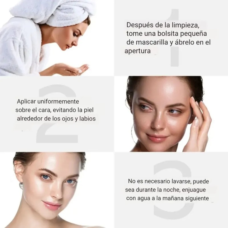 20 Mascarilla Faciales Coreana Antiarrugas Manchas Nocturna