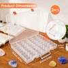 2 Pack Rock Collection Box, 48 Grids Rock Display Case