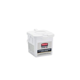 Rubbermaid Commercial Products HYGEN Disposable Microfiber Cloth/Rag/Towel Charing Bucket, White, for Janitorial/Professional Cleaners and Heavy-Duty Industrial Wiping/Cleaning