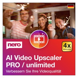 Nero AI Video Upscaler Pro Unlimited |Videoqualität verbessern | Künstliche Intelligenz | High Resolution | Rauschunterdrückung | verschiedene KI-Modelle | unlimitierte Lizenz | 1 PC | Windows 11 / 10