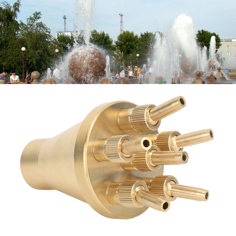 Copper Water Fountain Nozzle Direct Spraying Universal Adjust Pool Sprinkler
