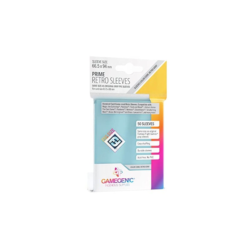 Gamegenic Prime Retro Sleeves - Multi-Language (Includes Spanish)