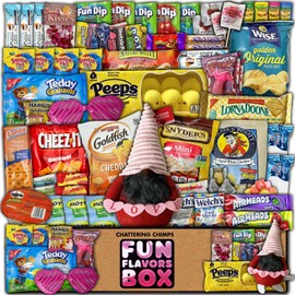 Fun Flavors Box Valentine’s Candy Gift Box Snack Care Package 80 ct Variety Pack Candy, Gnome