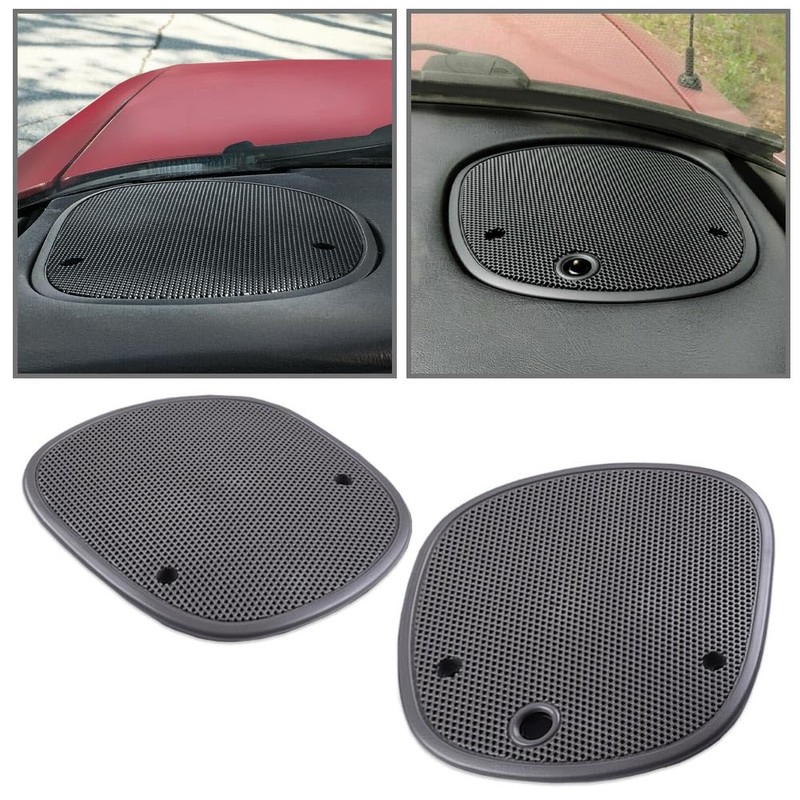 G-PLUS Dash Speaker Grille Grill Cover Gray 2pcs Front Left&Right