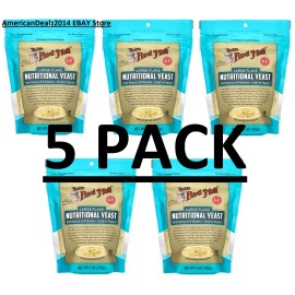 Bob's Red Mill 5 PACK - Bob's Red Mill Large Flake Nutritional Yeast 5 oz (Total 25 oz) FRESH