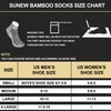 Bamboo Socks, Sunew Unisex Super Soft Cushioned Comfortable Wicking Moisture