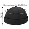 LXOrdora Brimless Hats Quick Drying Docker Caps Beanie Unisex Black