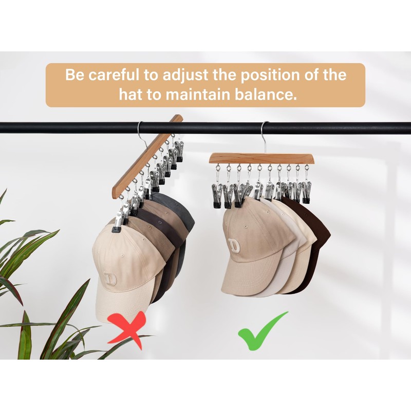 StorageWorks Hat Rack, Closet Organizer and Storage for Baseball Caps,Set
