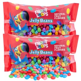 BULK Fruity Jelly Beans Large Bags, 2025 Easter Basket Stuffers, Cereal Flavored 10 Ounces Each