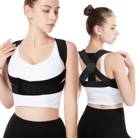 OZDEMIR Shoulder Posture Corrector for Women, Upper Back Support, Adjustable Back Support Belt, Back Brace for Back Pain, Back Straightener for Shoulder, Back and Spine Pain (S)