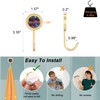 WarmHut 2 Pack Adhesive Hooks, Brass Wall Damage Free Key