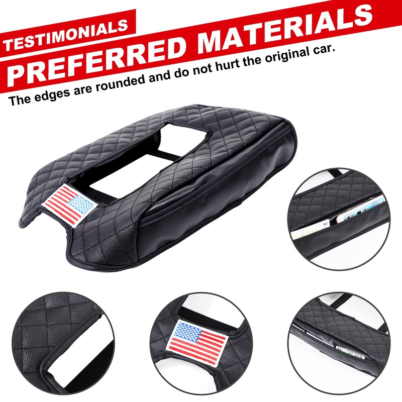 Suetlcoity Upgraded Center Console Cover for Hummer EV Accessories Microfiber