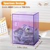 Hicocool Clear Piggy Bank with Lock, Acrylic Piggy Bank for