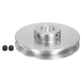 QUARKZMAN V-type pulley 12 mm bore 58 mm outer diameter single groove aluminium alloy for 3-5 mm PU round belt motor shaft drill