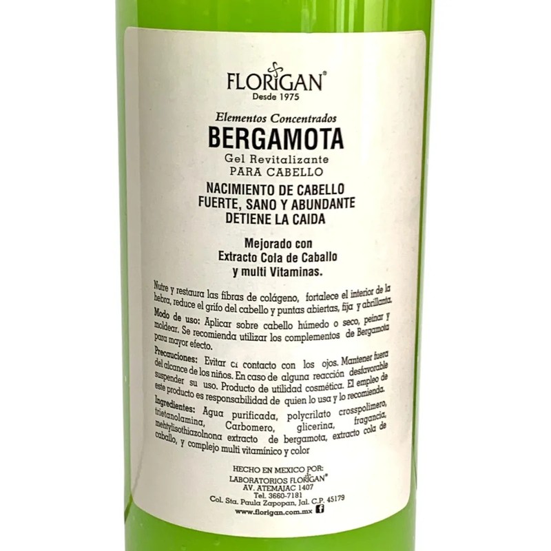 Bergamota Set Shampoo 1lt. Y Gel 500ml. Florigan