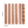 TALOEYH 6 Styles Modelling Pattern Roller, Wooden Texture Roller, Handmade