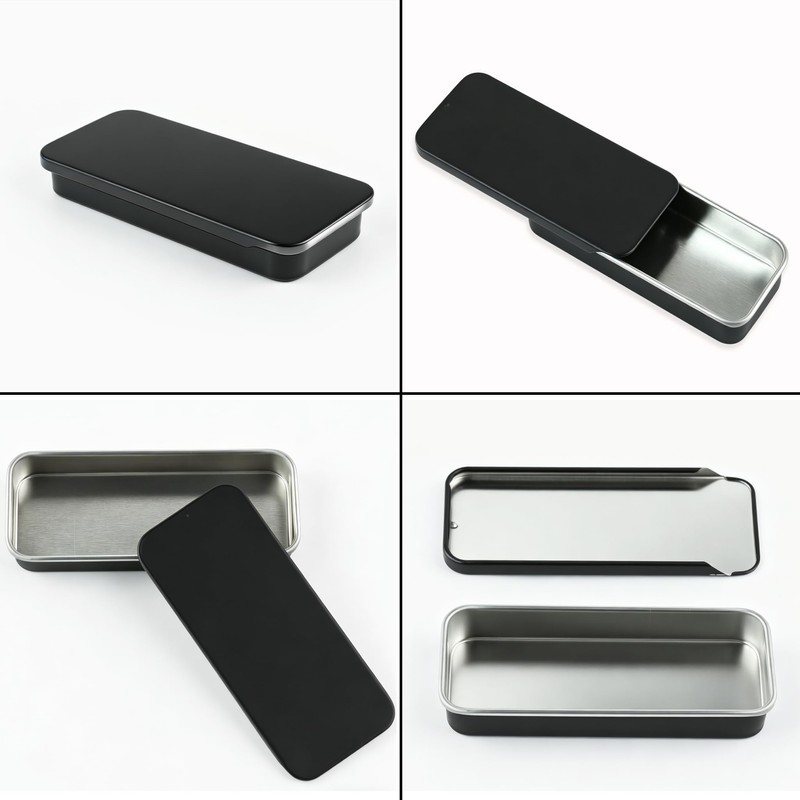 Vagocom 2Pcs Portable Metal Toothpicks Holder, Empty 3.15*1.3*0.51inch / 8*3.3*1.3cm
