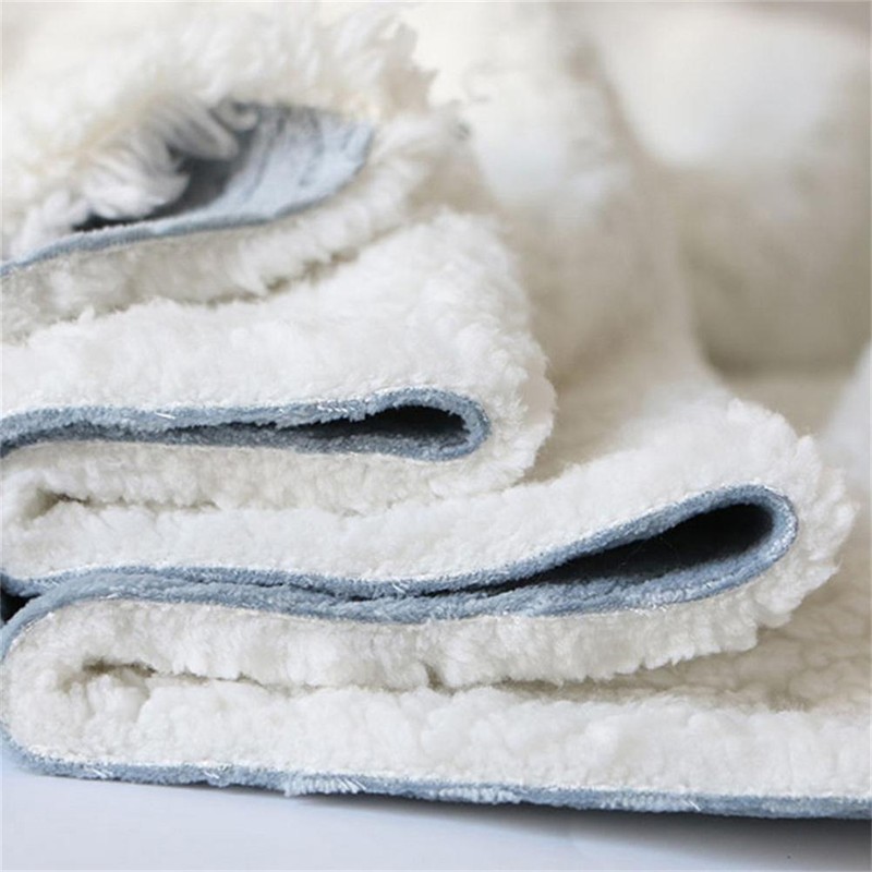 Spring and Autumn Warm Soft Flannel Blanket for Women Wearable