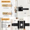 Probrico Heavy Duty Flat Black Square Privacy Interior Door Levers