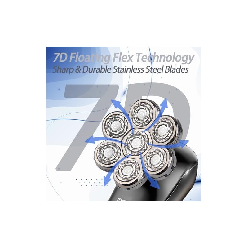 3 Pack 7D Blade Floating Replacement Heads for SHPAVER and