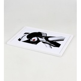 Wooden Picture Frame, Plexi Photo Frame, Collage, Wall Decoration, Poster, S111 Colour: White, Format: 20 cm x 20 cm