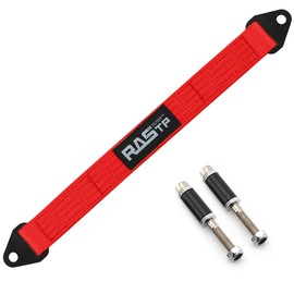 RASTP Limit Strap, Premium Quad Wrap Limit Strap Car Hauler Axle Straps Truck Wrecker Wheel Tie Down Strap with 10,000 Lb Webbing Strength (20 Inch, Red)