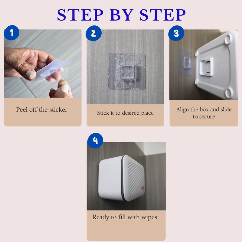 Blysk Wipes Dispenser, Wall Mount or Free Standing, Makeup Wipes,