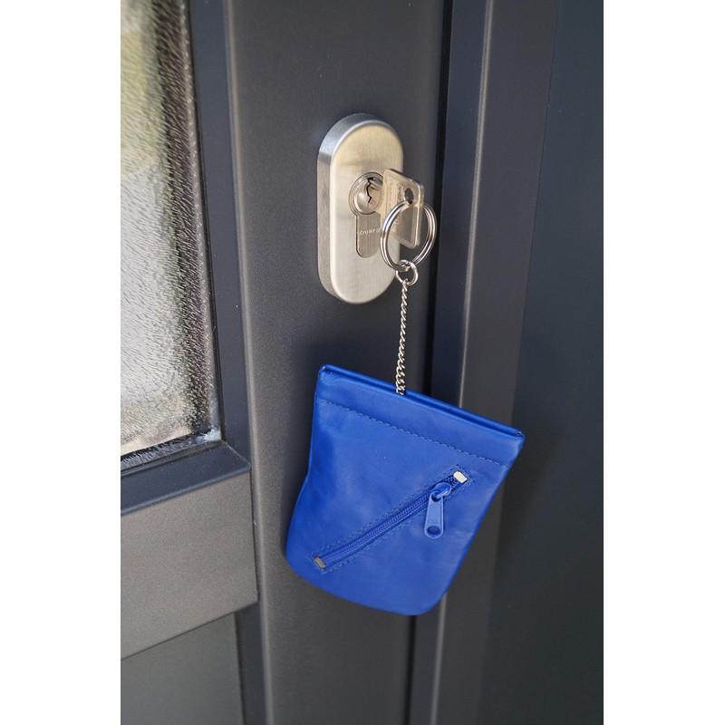 Keycase LEAS, Genuine Leather, light blue - LEAS Special Edition