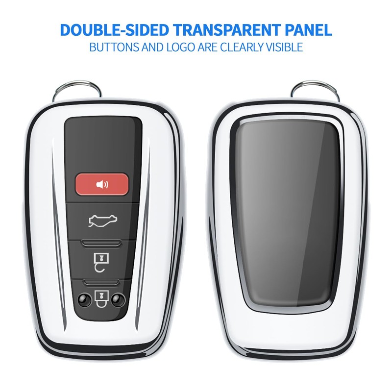 Autophone for Toyota Key Fob Cover with Keychain Soft TPU