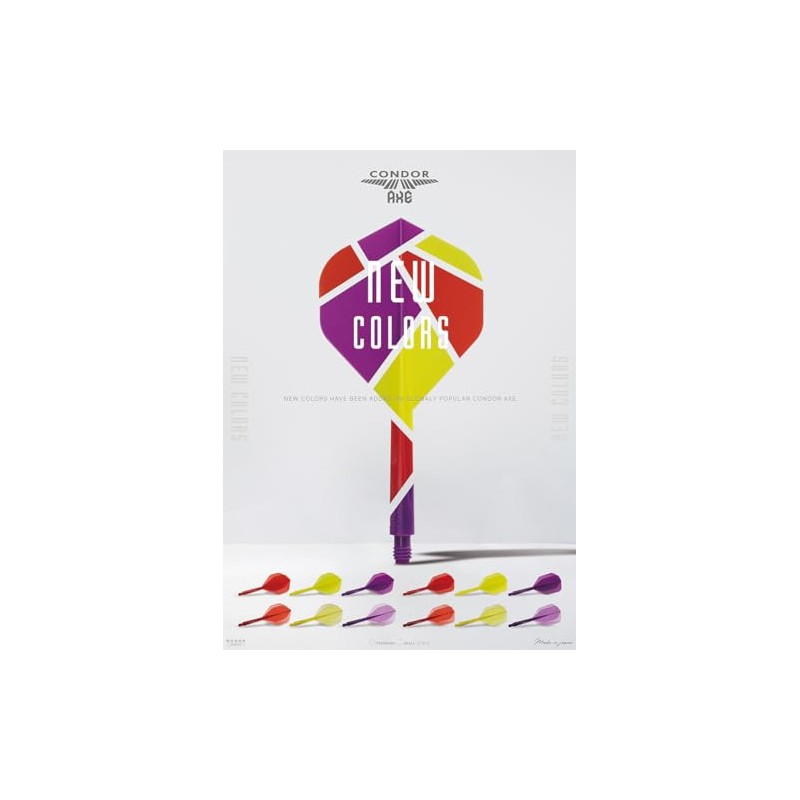 Condor Axe Neon Dart Flights Small Purple (Long)