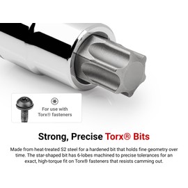 TEKTON 1/4 Inch Drive x T8 Torx Bit Socket | SHB04208