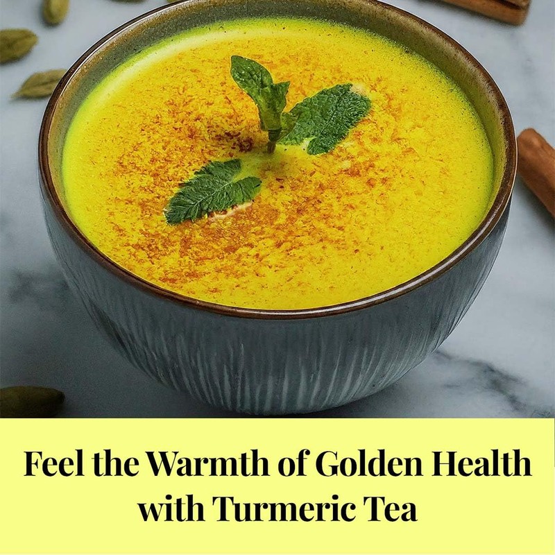 Akshit 75 Turmeric Tea Bags, Natural Tumeric Tea with Black