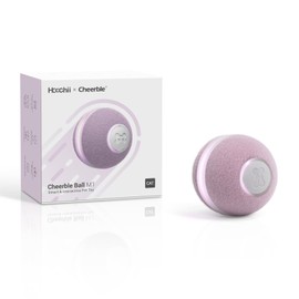 Cheerble 3 Interactive Modes Interactive Cat Toy Self-Employment, Automatic Cat Toy Ball for Cat, Cat Toy Interactive Self-Rotating with Lights and Bell, Purple