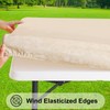 Smiry Heavy Duty Vinyl Fitted Tablecloths for 6 Foot Rectangle