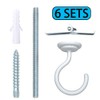 EVSTELUO 6 Sets Large Swag Ceiling Hooks Heavy Duty Swag