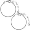 Joez Wonderful 2pcs Snake Chain Bracelet, Adjustable Charm Bracelets with