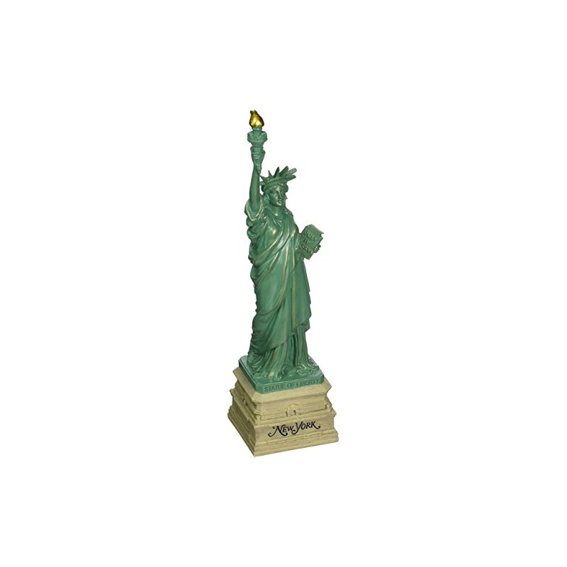 10 Inch Statue of Liberty Statue, Green with Brown New