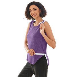 Deyeek Post Shoulder Surgery Shirts for Women Tear Away Snap Button Rotator Cuff Shirt Mastectomy Chemo Port Access Tank Tops