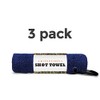 Shot Towel Navy Blue 3 Pack for Shooters, Plush Microfiber