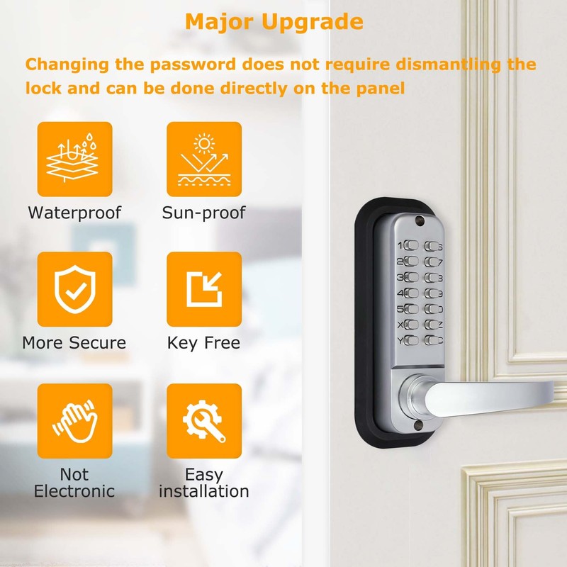 New Upgrade Double Sided Keypad Door Lock with Adjustable Deadlatch