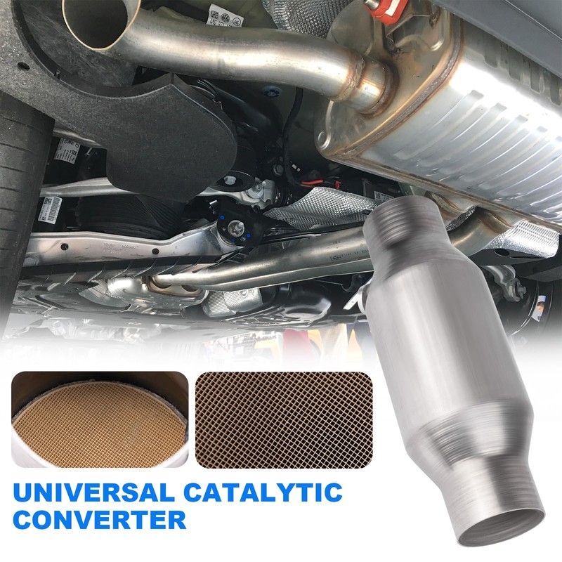 Yeoflagtrade Catalytic Converter 3 Inch 2 Pcs, High Flow Universal