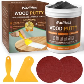 Wadities Black Wood Filler, Black Wood Putty, Paintable Stainable Wood Repair Putty, 9.87 Ounce Wood Furniture Repair kit, Quickly Repair Wood Cracks and Holes on Wooden Floor Furniture (Black)