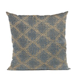 Plutus Brands Blue Plutus Cut Diamond Luxury Throw Pillow 18 in x 18in, Double Sided 18" x 18"