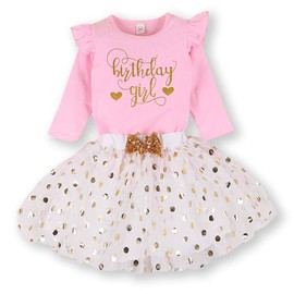 CM C&M WODRO Toddler Kids Baby Girls Birthday Princess Outfits Vest Sleeveless Tank Top Dot Mesh Tutu Skirt Set (C-Pink, 2-3T)