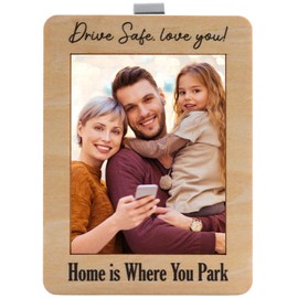 MOTOFITOOL Drive Safe I Love You Visor Clip Photo Frame, Car Picture Holder, Car Visor Picture Frame, Drive Safe Handsome Picture Frame