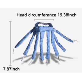 WUBAYI Soft No Heat Hair Curlers for Overnight - Hair rollers with satin bag(black）