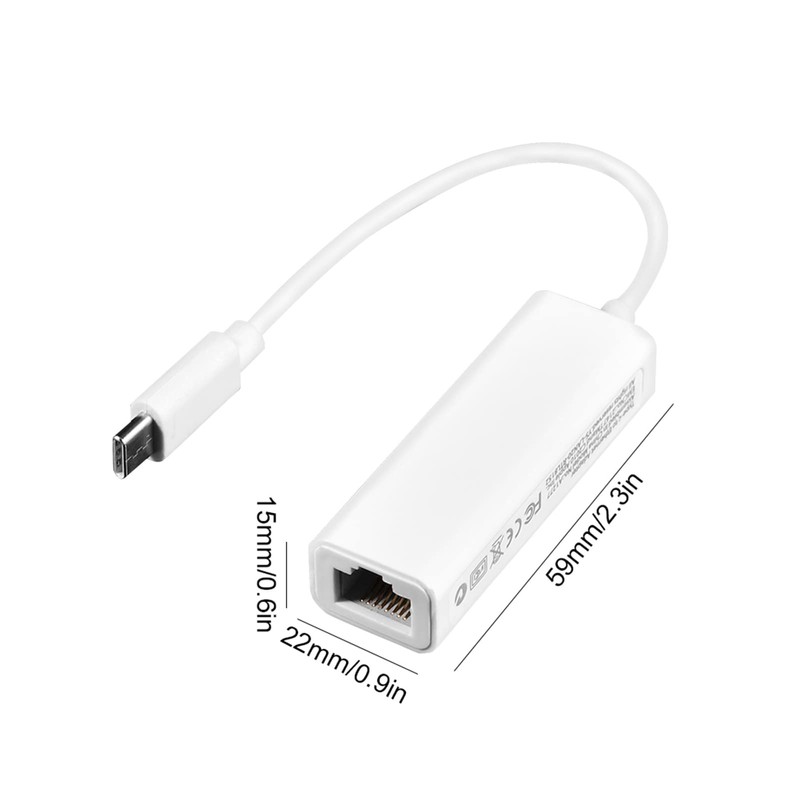 Annadue USB 3.1 Type C to RJ45 Adapter, Plug and