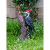 Hi-Line Gift Ltd. Pileated Woodpecker on Tree Trunk Garden Statue