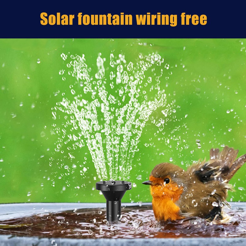 Solar Fountain Pump 6.5W 6 Fountain Modes Energy Saving Solar